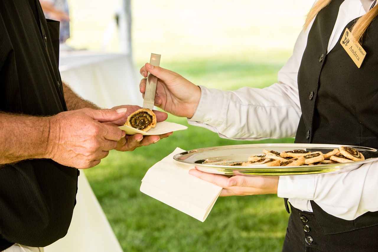 Serving food